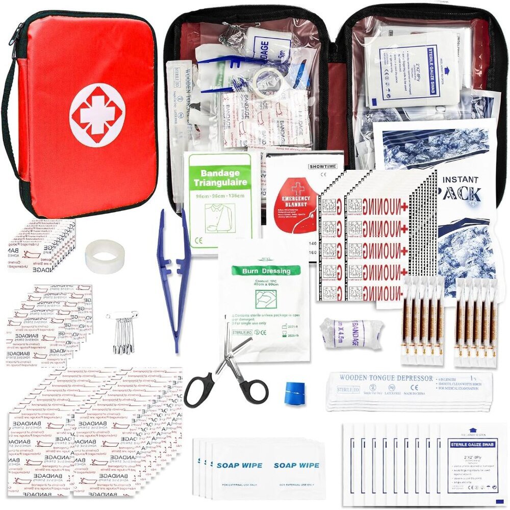 Travel-First Aid-Kit Car-Home 300PCS Survival-Kit Outdoor-Adventure - Small Port